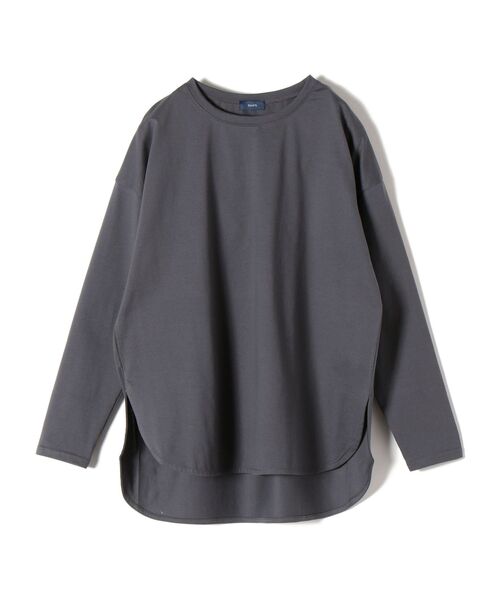 SHIPS（シップス）の「ラウンドへムビッグプルオーバー（Tシャツ/カットソー・レディース・ホワイト/ライトグリーン/ラベンダー/キャメル/ライトホワイト/ベージュ/ダークグレー/ピンク・ONE SIZE）」の4枚目の写真