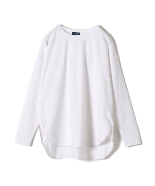 SHIPS（シップス）の「ラウンドへムビッグプルオーバー（Tシャツ/カットソー・レディース・ホワイト/ライトグリーン/ラベンダー/キャメル/ライトホワイト/ベージュ/ダークグレー/ピンク・ONE SIZE）」の9枚目の写真