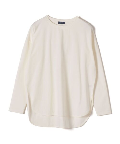 SHIPS（シップス）の「ラウンドへムビッグプルオーバー（Tシャツ/カットソー・レディース・ホワイト/ライトグリーン/ラベンダー/キャメル/ライトホワイト/ベージュ/ダークグレー/ピンク・ONE SIZE）」の10枚目の写真