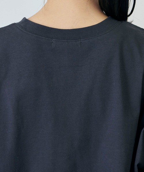 forksy.（フォルクシー）の「【forksy.】ステッチ配色コットンレイヤード2wayロングTシャツ/半袖Tシャツ（Tシャツ/カットソー・レディース・イエロー/グリーン/ダークグレー/ホワイト系その他/ベージュ系その他・FREE）」の12枚目の写真