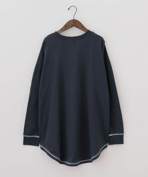 forksy.（フォルクシー）の「【forksy.】ステッチ配色コットンレイヤード2wayロングTシャツ/半袖Tシャツ（Tシャツ/カットソー・レディース・イエロー/グリーン/ダークグレー/ホワイト系その他/ベージュ系その他・FREE）」の17枚目の写真
