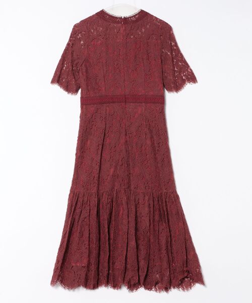 DRESS LAB(ドレスラボ)の「【結婚式/オケージョンドレス】はしごレースミモレ丈ワンピース(ドレス・レディース・ブラック/ボルドー/ピンクベージュ・S/M/L)」の6枚目の写真