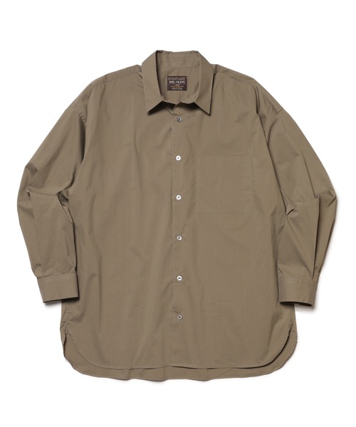 【極美品】オーエーエムシー オーバーサイズシャツ　 ベージュ SHIPS.me シャツ 「ZOZO限定」SHIPS.me: バンドカラープルオーバー