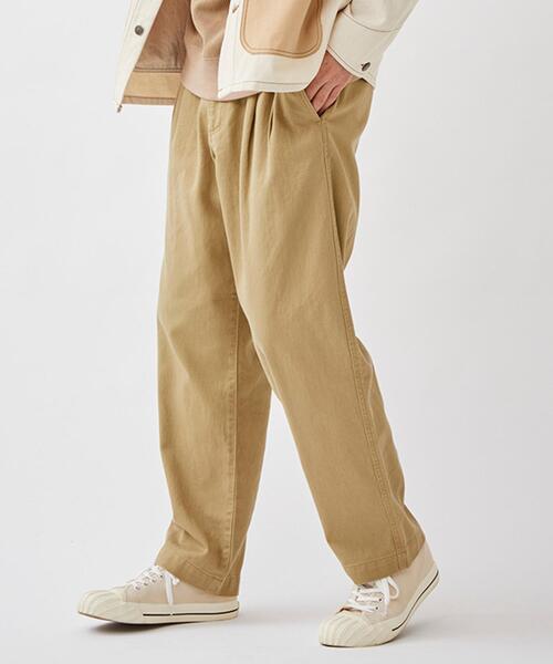 coen（コーエン）の「カツラギツータックワイドテーパードパンツ＃（デニムパンツ・メンズ・ブラック/オリーブ/ナチュラル/ネイビー・X-LARGE/LARGE/SMALL/MEDIUM）」の11枚目の写真