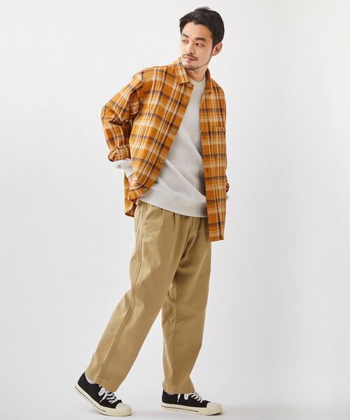 coen（コーエン）の「カツラギツータックワイドテーパードパンツ＃（デニムパンツ・メンズ・ブラック/オリーブ/ナチュラル/ネイビー・X-LARGE/LARGE/SMALL/MEDIUM）」の13枚目の写真