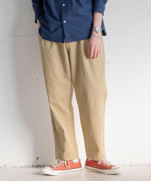 coen（コーエン）の「カツラギツータックワイドテーパードパンツ＃（デニムパンツ・メンズ・ブラック/オリーブ/ナチュラル/ネイビー・X-LARGE/LARGE/SMALL/MEDIUM）」の14枚目の写真