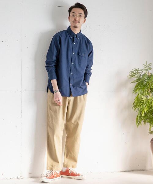 coen（コーエン）の「カツラギツータックワイドテーパードパンツ＃（デニムパンツ・メンズ・ブラック/オリーブ/ナチュラル/ネイビー・X-LARGE/LARGE/SMALL/MEDIUM）」の15枚目の写真