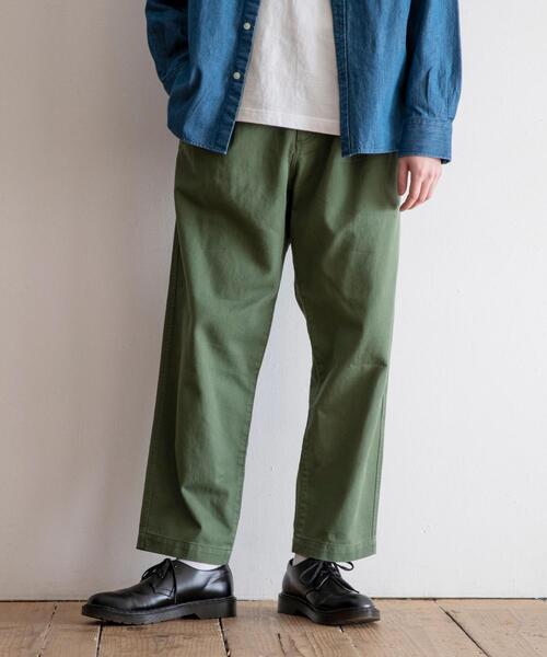 coen（コーエン）の「カツラギツータックワイドテーパードパンツ＃（デニムパンツ・メンズ・ブラック/オリーブ/ナチュラル/ネイビー・X-LARGE/LARGE/SMALL/MEDIUM）」の10枚目の写真