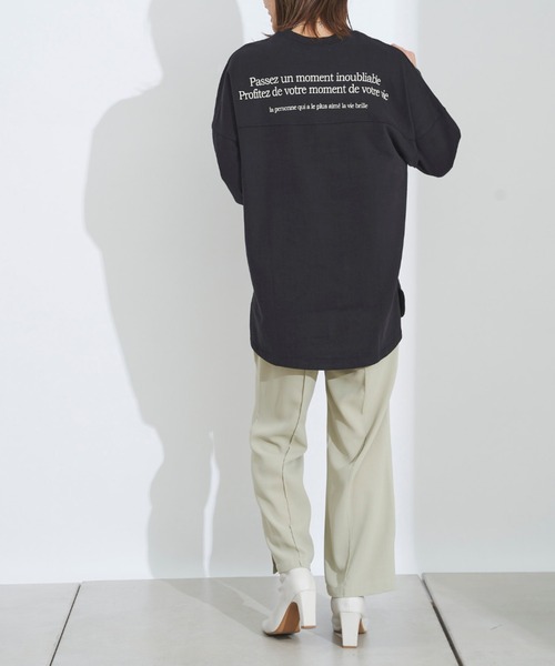 prose verse（プロズヴェール）の「サイドスリットセンタープレスパンツ（スラックス・レディース・ブラック/オリーブ/ピンク/グリーン・ﾌﾘ-）」の14枚目の写真