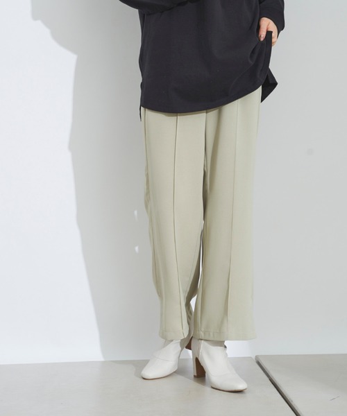 prose verse（プロズヴェール）の「サイドスリットセンタープレスパンツ（スラックス・レディース・ブラック/オリーブ/ピンク/グリーン・ﾌﾘ-）」の20枚目の写真