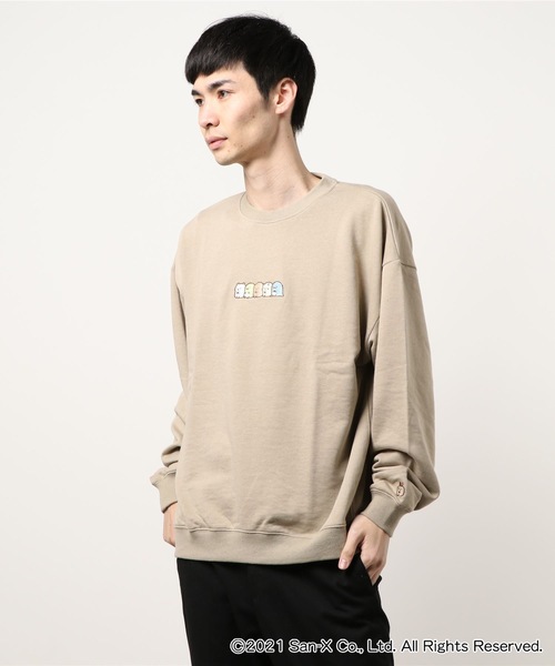 セール すみっコぐらし フロント刺繍トレーナー スウェット 袖ワンポイント刺繍 キャラクター刺繍 スウェット Jeans Mate ジーンズメイト のファッション通販 Zozotown