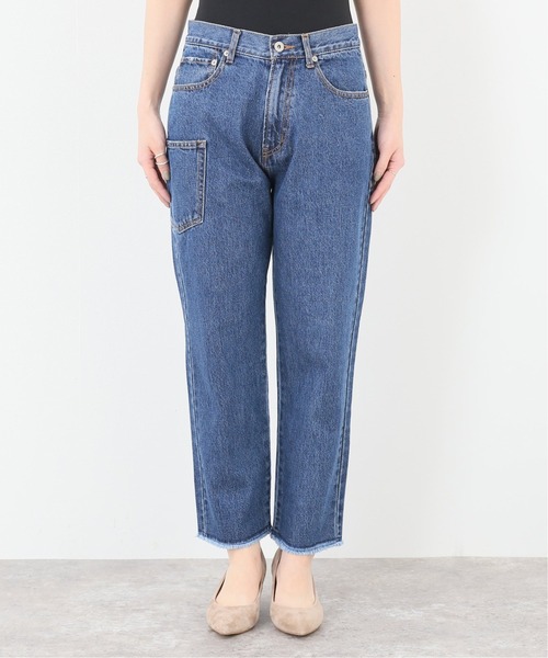 SLOBE IENA（スローブイエナ）の「LE DENIM クロップドテーパードデニムパンツ【洗濯機使用可能】◆（デニムパンツ・レディース・ブルー・40/38/36）」の16枚目の写真