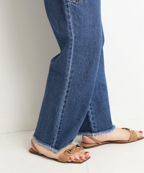 SLOBE IENA（スローブイエナ）の「LE DENIM クロップドテーパードデニムパンツ【洗濯機使用可能】◆（デニムパンツ・レディース・ブルー・40/38/36）」の4枚目の写真
