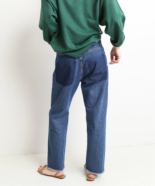 SLOBE IENA（スローブイエナ）の「LE DENIM クロップドテーパードデニムパンツ【洗濯機使用可能】◆（デニムパンツ・レディース・ブルー・40/38/36）」の11枚目の写真