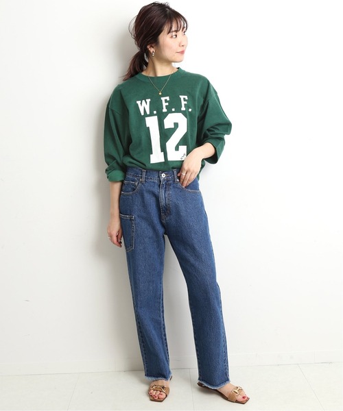 SLOBE IENA（スローブイエナ）の「LE DENIM クロップドテーパードデニムパンツ【洗濯機使用可能】◆（デニムパンツ・レディース・ブルー・40/38/36）」の19枚目の写真