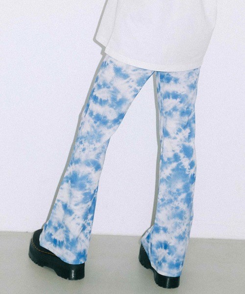 X-girl（エックスガール）の「MULTI PATTERN EASY FLARE PANTS（その他パンツ・レディース・ホワイト/ブラック/オレンジ/ブルー/マルチ・S/M/XS）」の18枚目の写真