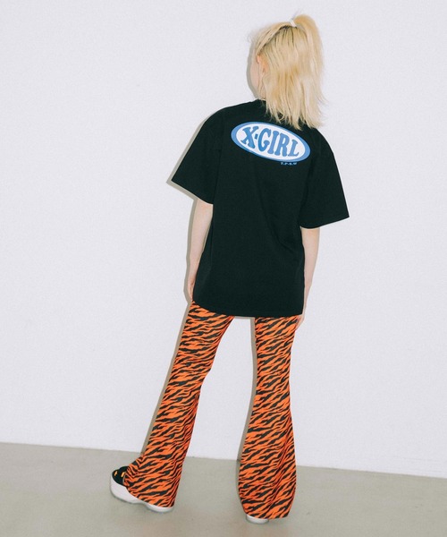 X-girl（エックスガール）の「MULTI PATTERN EASY FLARE PANTS（その他パンツ・レディース・ホワイト/ブラック/オレンジ/ブルー/マルチ・S/M/XS）」の8枚目の写真