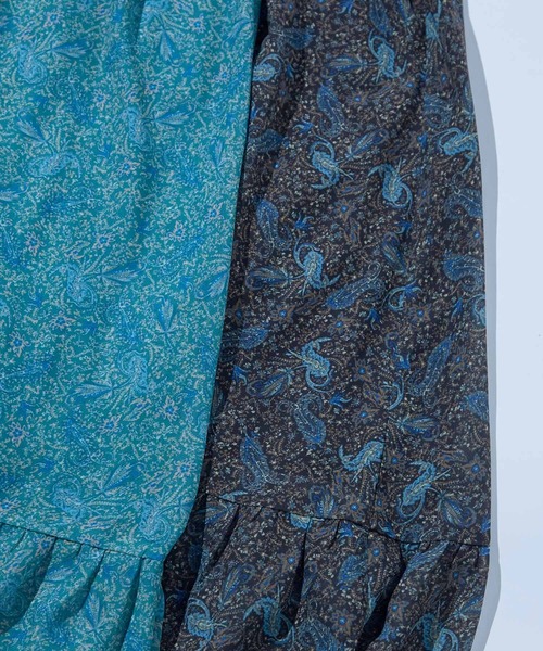 VIS（ビス）の「フロントフリルペイズリー柄ワンピース（ワンピース・レディース・ダークグリーン/ブラック系その他・FREE）」の17枚目の写真