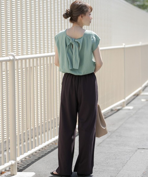 URBAN RESEARCH Sonny Label（アーバンリサーチサニーレーベル）の「『WEB限定』リネンバックリボンブラウス（シャツ/ブラウス・レディース・ブラック/ミント/ホワイト・FREE）」の7枚目の写真