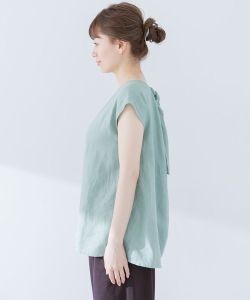 URBAN RESEARCH Sonny Label（アーバンリサーチサニーレーベル）の「『WEB限定』リネンバックリボンブラウス（シャツ/ブラウス・レディース・ブラック/ミント/ホワイト・FREE）」の20枚目の写真