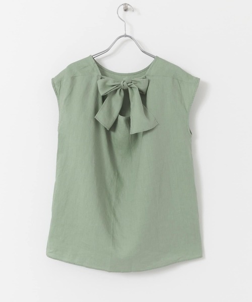 URBAN RESEARCH Sonny Label（アーバンリサーチサニーレーベル）の「『WEB限定』リネンバックリボンブラウス（シャツ/ブラウス・レディース・ブラック/ミント/ホワイト・FREE）」の18枚目の写真