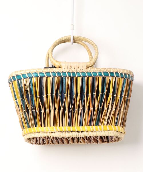 EleSac（エルサック）の「【W】【Ele'Sac】BELLOWS BASCKET（かごバッグ・レディース・イエロー/グリーン・FREE）」の6枚目の写真