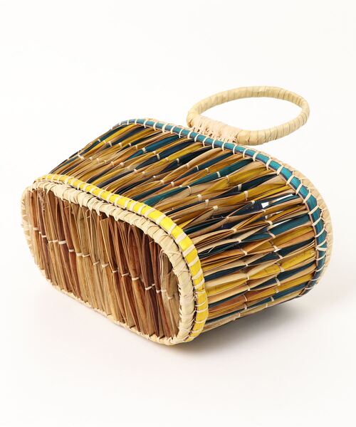 EleSac（エルサック）の「【W】【Ele'Sac】BELLOWS BASCKET（かごバッグ・レディース・イエロー/グリーン・FREE）」の5枚目の写真