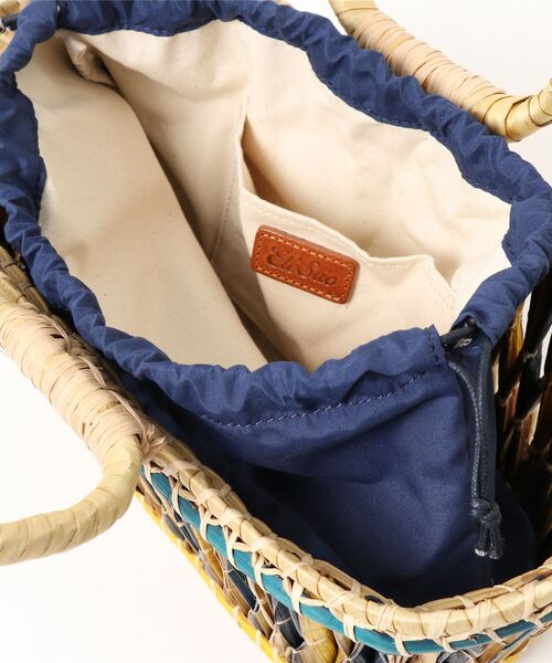 EleSac（エルサック）の「【W】【Ele'Sac】BELLOWS BASCKET（かごバッグ・レディース・イエロー/グリーン・FREE）」の4枚目の写真