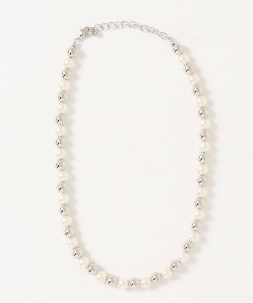 JUNRED（ジュンレッド）の「オルタネートパールネックレス（ネックレス・メンズ・シルバー・FREE）」の3枚目の写真