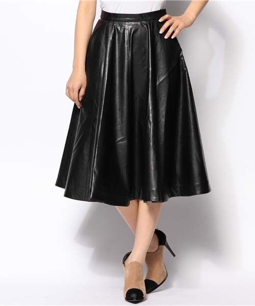 MOUSSY(マウジー)の「FAKE LEATHER SK(スカート・レディース・ブラック・2/1/0)」の1枚目の写真