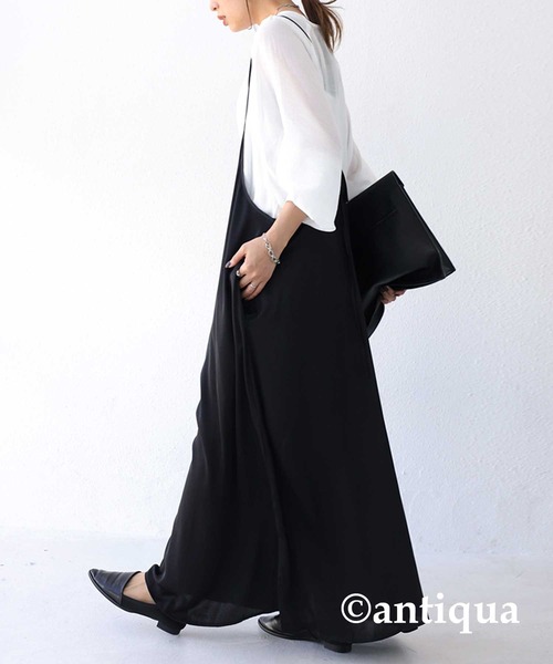 antiqua（アンティカ）の「女性らしさ高まる。キャミワンピース（ワンピース・レディース・ブルー/ブラック/グリーン・FREE）」の12枚目の写真