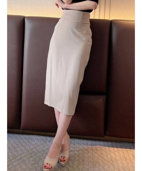 RESEXXY（リゼクシー）の「ハイウエストポンチスカート（スカート・レディース・ホワイト/ブラック/ブルー/ベージュ・SMALL/MEDIUM）」の4枚目の写真