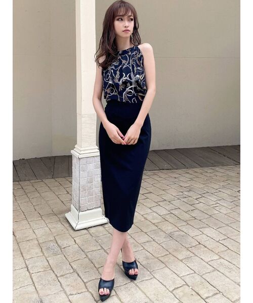 RESEXXY（リゼクシー）の「ハイウエストポンチスカート（スカート・レディース・ホワイト/ブラック/ブルー/ベージュ・SMALL/MEDIUM）」の10枚目の写真