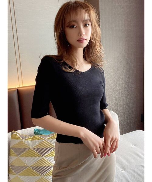 RESEXXY（リゼクシー）の「ハイウエストポンチスカート（スカート・レディース・ホワイト/ブラック/ブルー/ベージュ・SMALL/MEDIUM）」の21枚目の写真