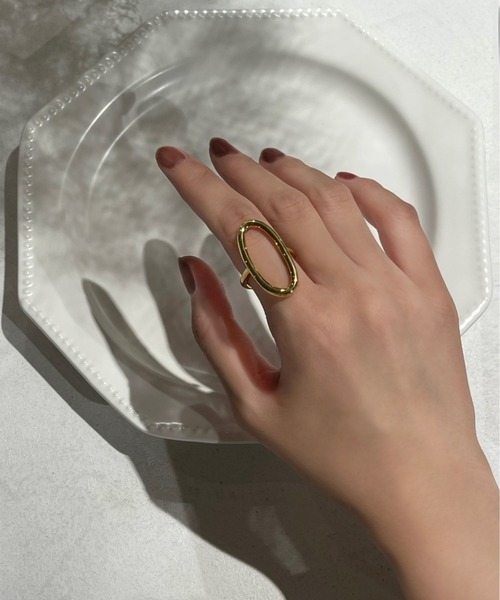 Solace(ソレイス)の「Oval ring / オーバルリング(リング・レディース・シルバー/ゴールド・FREE)」の1枚目の写真