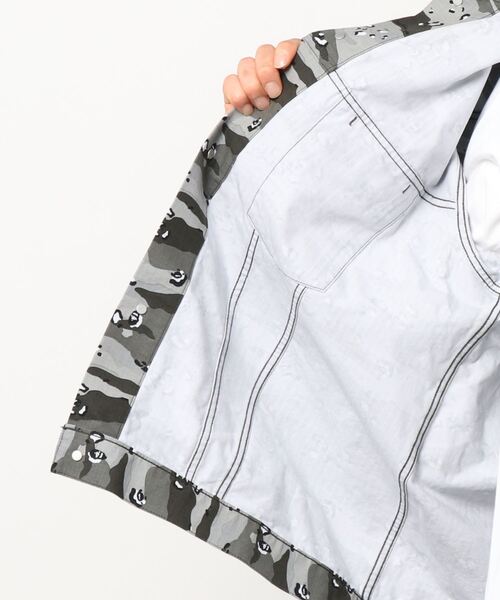 DESERT CAMO LOOSE FIT TRUCKER JACKET M