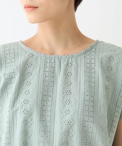 DRESKIP（ドレスキップ）の「◆オ－バ－レ－ス切り替えプルオーバー（Tシャツ/カットソー・レディース・ネイビー/オフホワイト/ダークオレンジ/グリーン系・02/03/04）」の8枚目の写真