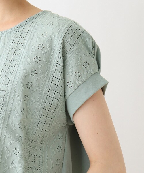 DRESKIP（ドレスキップ）の「◆オ－バ－レ－ス切り替えプルオーバー（Tシャツ/カットソー・レディース・ネイビー/オフホワイト/ダークオレンジ/グリーン系・02/03/04）」の9枚目の写真