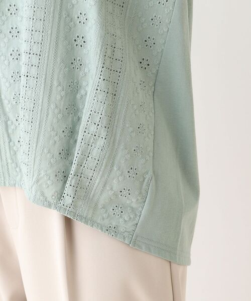 DRESKIP（ドレスキップ）の「◆オ－バ－レ－ス切り替えプルオーバー（Tシャツ/カットソー・レディース・ネイビー/オフホワイト/ダークオレンジ/グリーン系・02/03/04）」の10枚目の写真