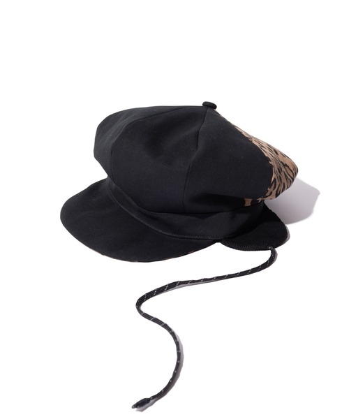 glamb（グラム）の「Ear pad casquette / イヤーパッドキャスケット（キャスケット・メンズ・インディゴブルー/ブラック系その他/ブラック・FREE）」の4枚目の写真