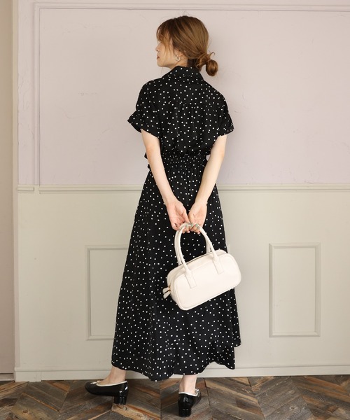 one after another NICE CLAUP（ワンアフターアナザーナイスクラップ）の「ヒールアップバレエシューズ（パンプス・レディース・ブラック/アイボリー・LL/S/M/L）」の6枚目の写真