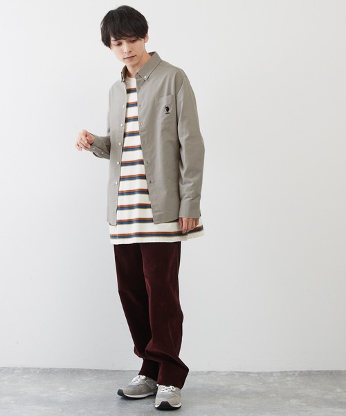 U.S. POLO ASSN.（ユーエスポロアッスン）の「U.S. POLO ASSN. / ユーエスポロアッスン 別注 ビッグシルエット ロゴ刺繍 L/S ボタンダウン オックスフォード / ブロード シャツ（シャツ/ブラウス・メンズ・ブルー/ネイビー/グレー/ブラック/ホワイト/ブルー系その他/ストライプ・M/L/XL）」の10枚目の写真