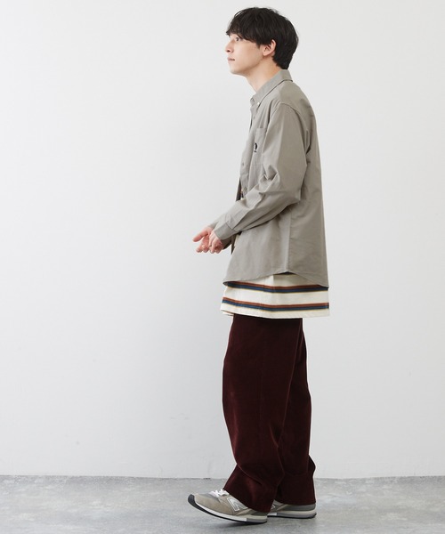 U.S. POLO ASSN.（ユーエスポロアッスン）の「U.S. POLO ASSN. / ユーエスポロアッスン 別注 ビッグシルエット ロゴ刺繍 L/S ボタンダウン オックスフォード / ブロード シャツ（シャツ/ブラウス・メンズ・ブルー/ネイビー/グレー/ブラック/ホワイト/ブルー系その他/ストライプ・M/L/XL）」の11枚目の写真