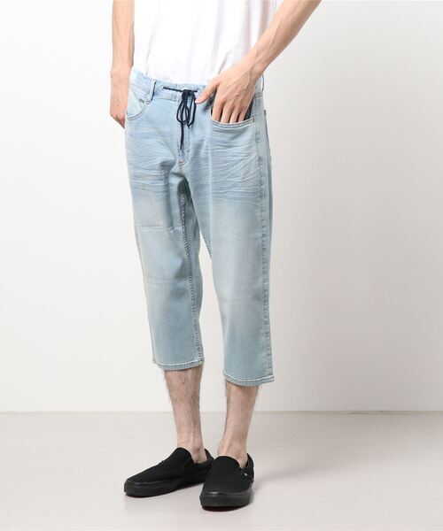 Blue Standard （ブルースタンダード）の「【BLUE STANDARD/ブルースタンダード】冷やしデニムクロップドパンツ　接触冷感/速乾性（デニムパンツ・メンズ・ライトブルー/ブルー系その他/その他1・SMALL/MEDIUM/LARGE/X-LARGE）」の2枚目の写真
