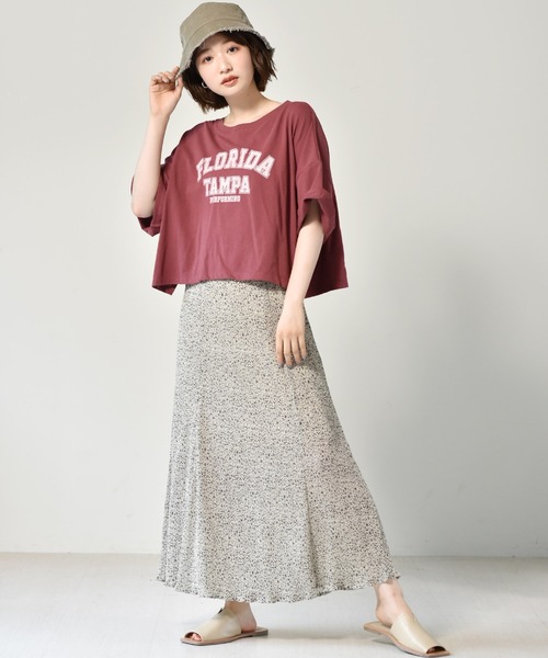 RETRO GIRL（レトロガール）の「マーメイド柄プリーツスカート（スカート・レディース・ブラック/オフホワイト/グリーン・FREE）」の7枚目の写真