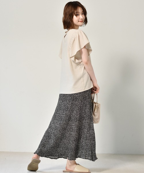 RETRO GIRL（レトロガール）の「マーメイド柄プリーツスカート（スカート・レディース・ブラック/オフホワイト/グリーン・FREE）」の9枚目の写真