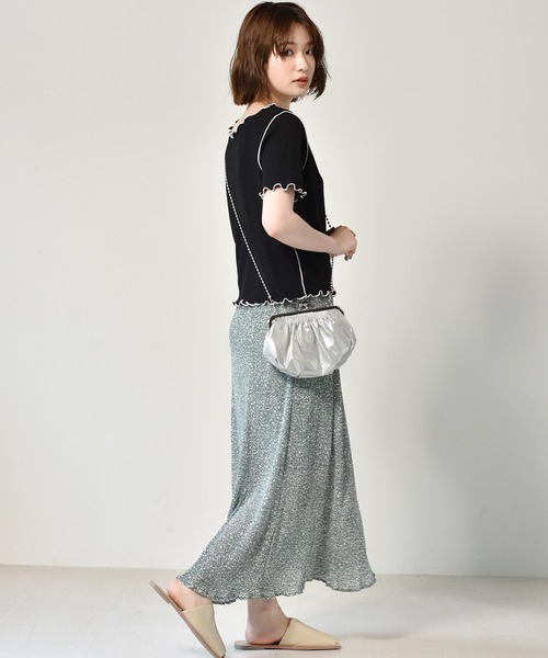 RETRO GIRL（レトロガール）の「マーメイド柄プリーツスカート（スカート・レディース・ブラック/オフホワイト/グリーン・FREE）」の10枚目の写真