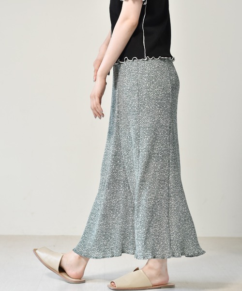 RETRO GIRL（レトロガール）の「マーメイド柄プリーツスカート（スカート・レディース・ブラック/オフホワイト/グリーン・FREE）」の16枚目の写真