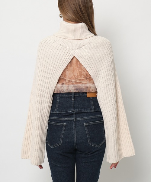 SPIRALGIRL(スパイラルガール)の「タートルネックアームウォーマー(ニット/セーター・レディース・ブラック/ベージュ・FREE)」の11枚目の写真