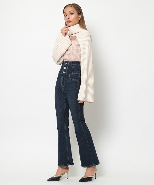 SPIRALGIRL(スパイラルガール)の「タートルネックアームウォーマー(ニット/セーター・レディース・ブラック/ベージュ・FREE)」の16枚目の写真